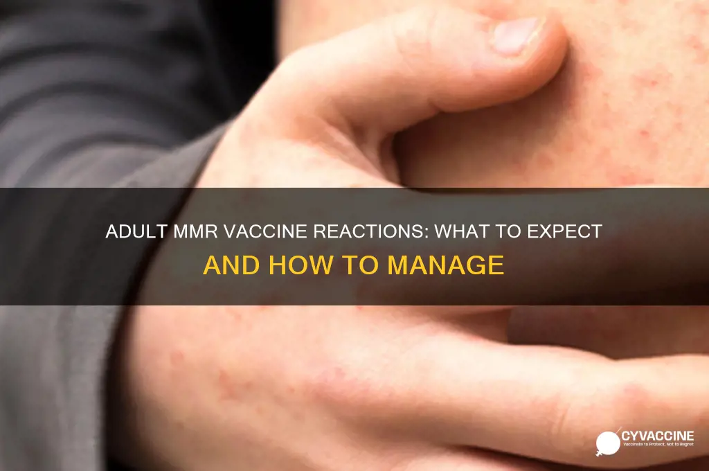 what are the possible reactions to the adult mmr vaccine