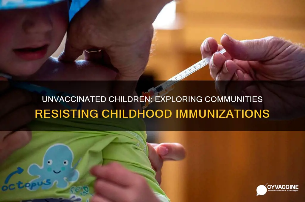 what are the prevalent populations not vaccinating their children