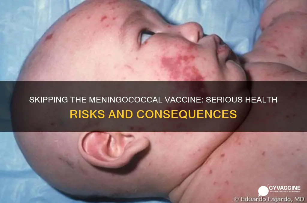 what are the reprecussions of not receivinmg the meningococcal vaccine