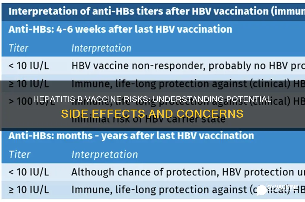 what are the risks of hepatitis b vaccine