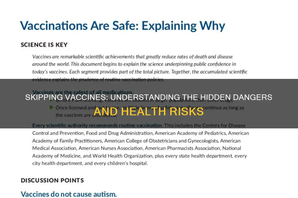 what are the risks of opting out of vaccines