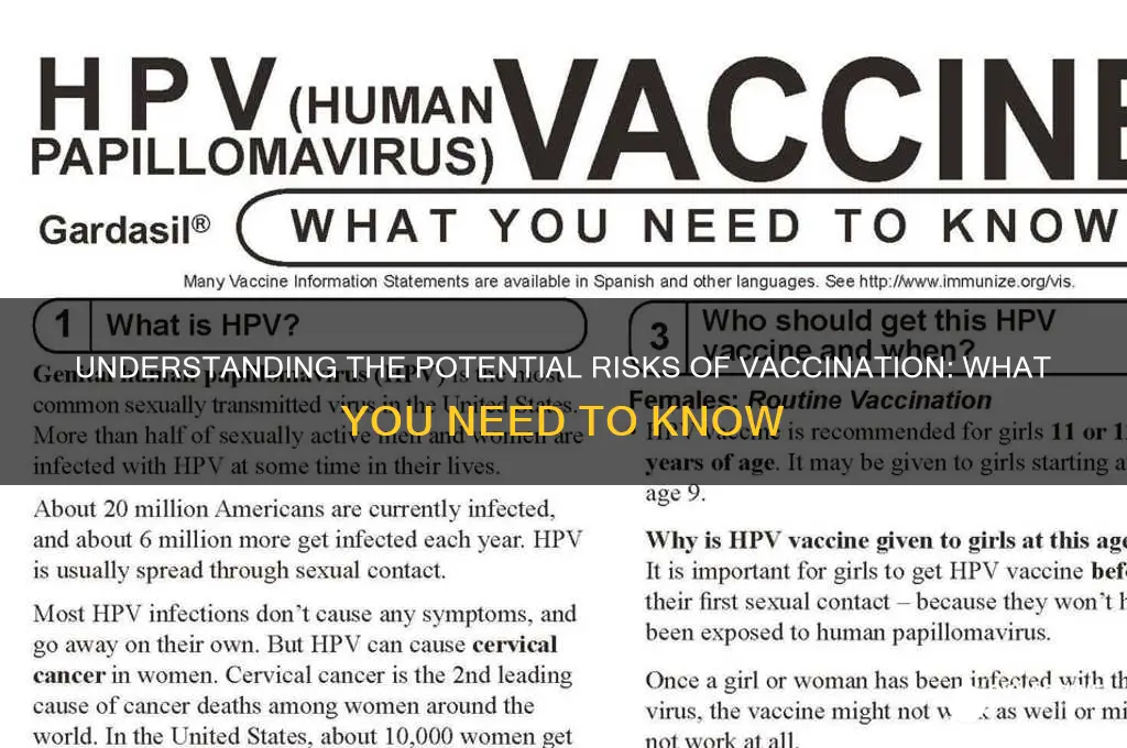 what are the risks of taking a vaccine