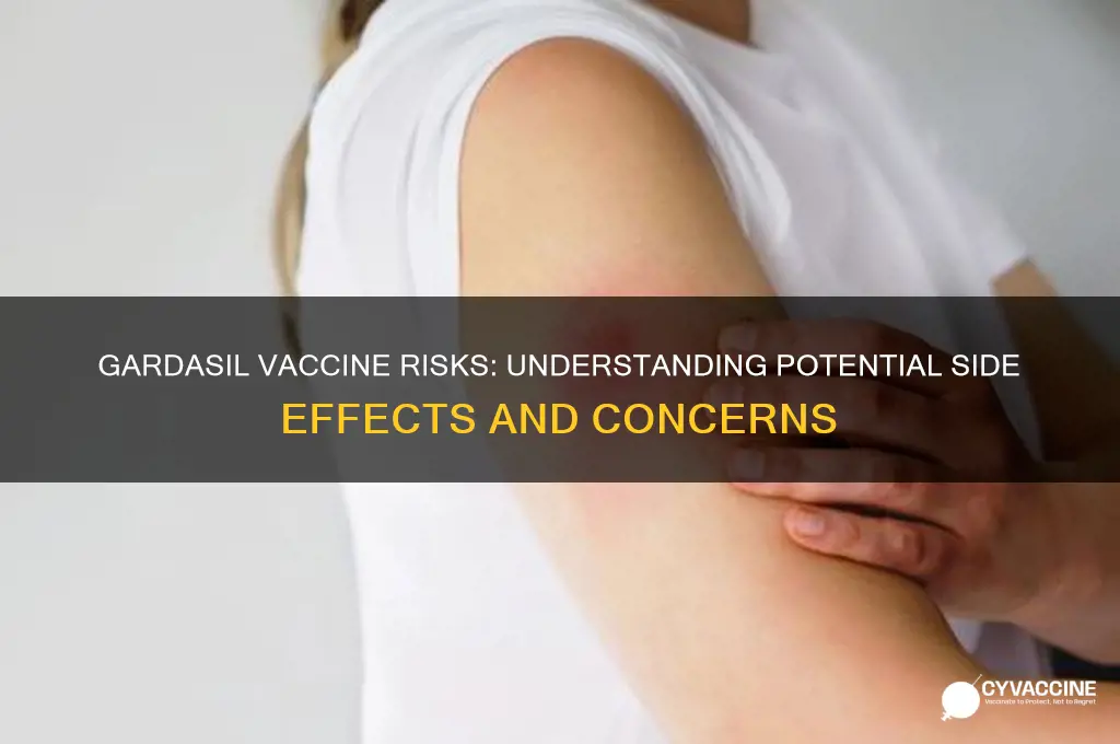 what are the risks of the gardasil vaccine