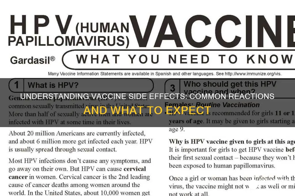 what are the side affects of the vaccine