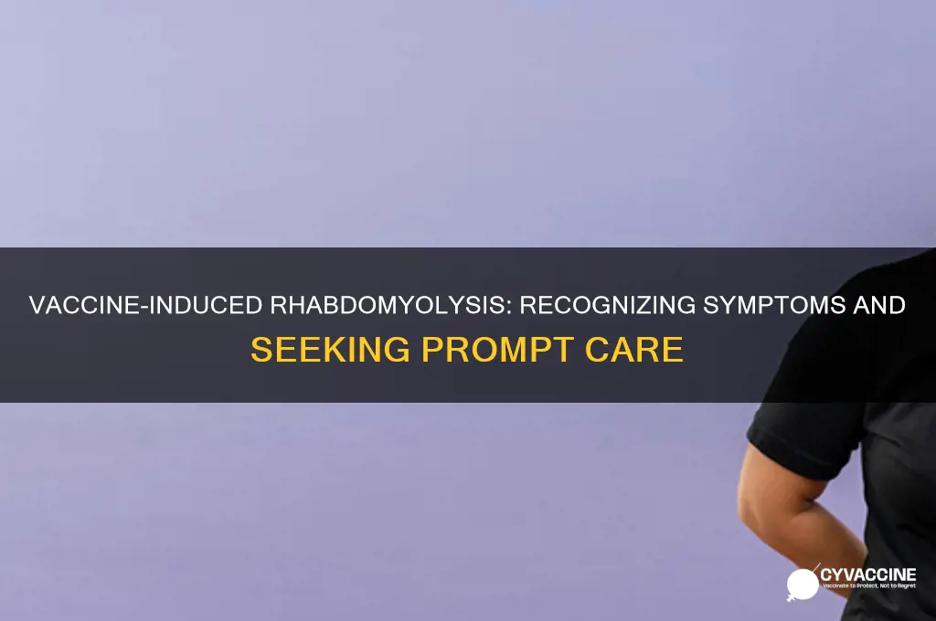 what are the symptoms of rhabdomyolysis from the vaccine