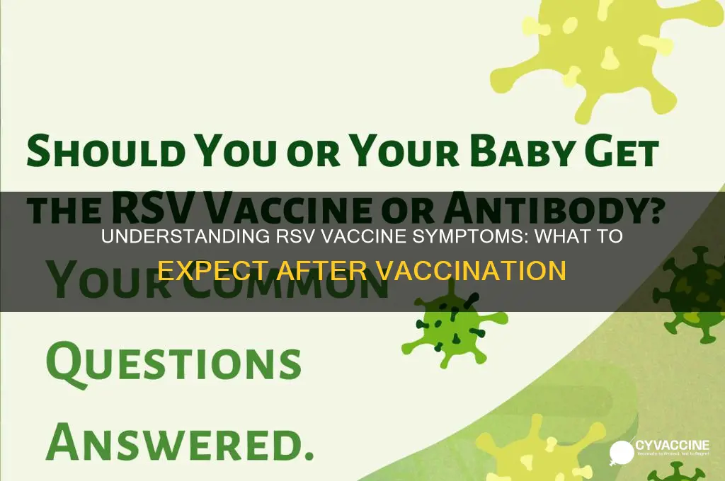 what are the symptoms of the rsv vaccine