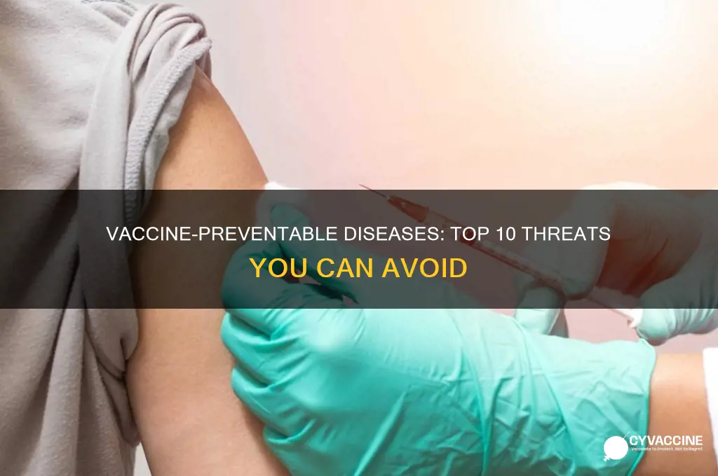 what are the top 10 vaccine-preventable diseases