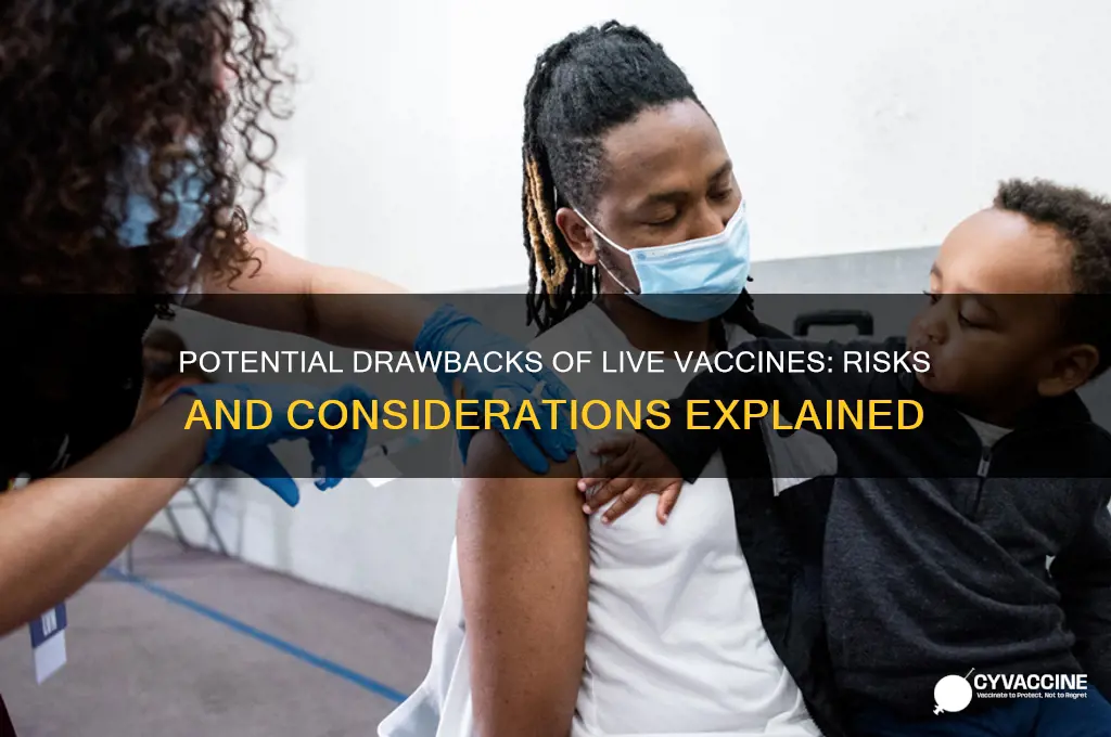 what are two potential drawbacks of live vaccines coursehero