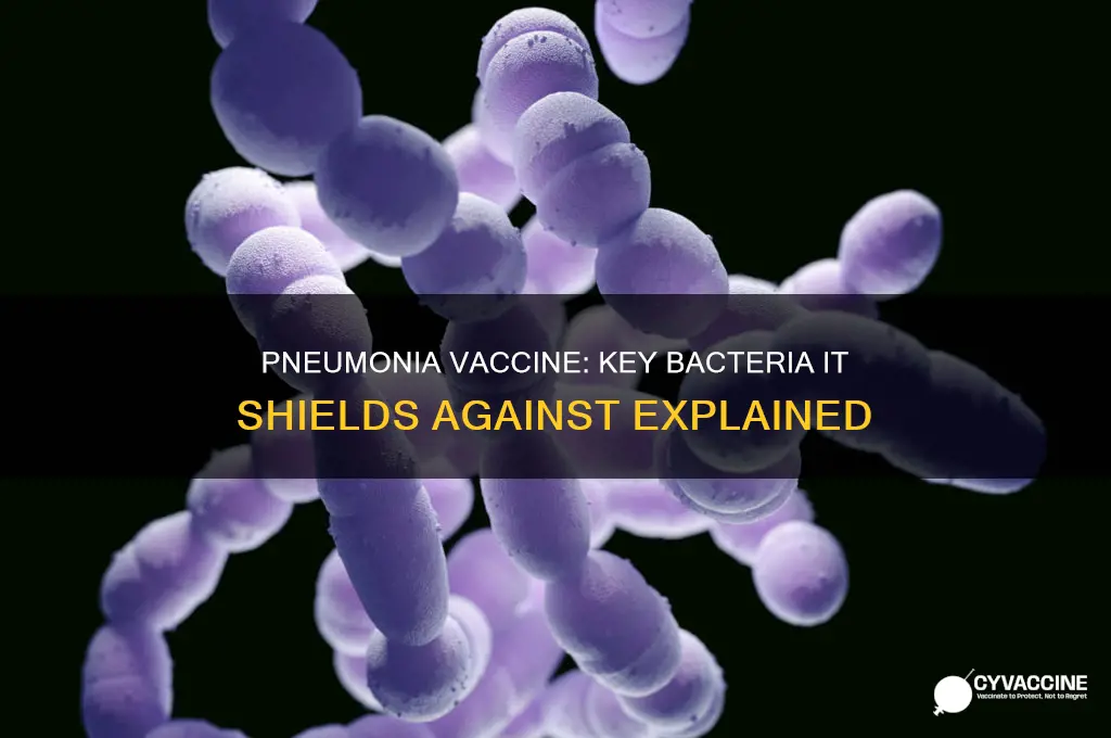 what bacteria does the pneumonia vaccine protect against