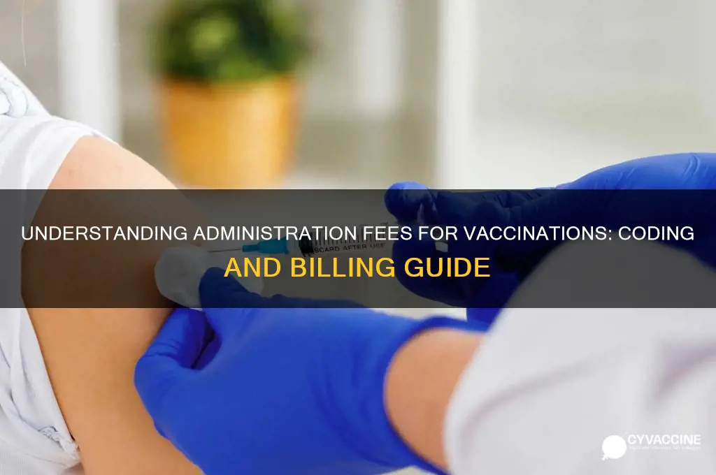 what code do you do for administration fee for vaccinations