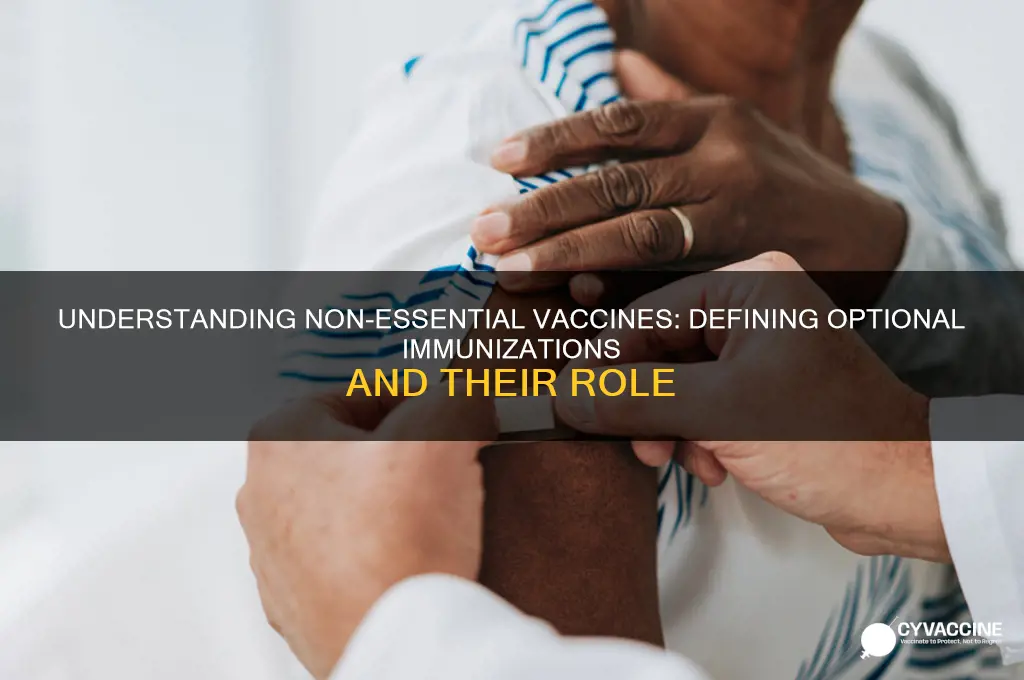 what could be defined as a non essential vaccine