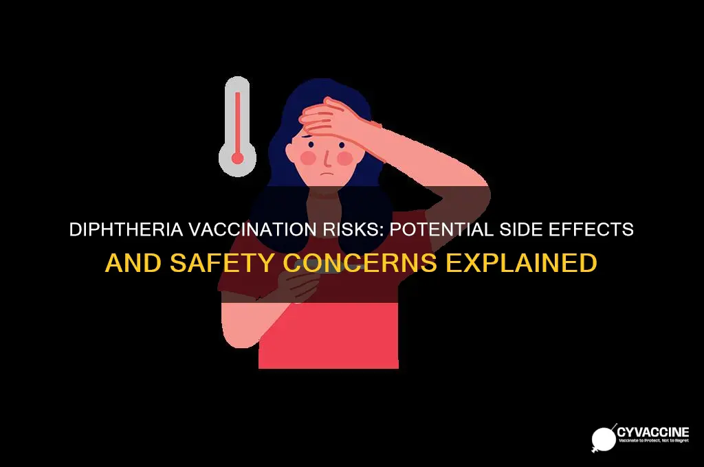 what dangers are there in receiving the vaccination for diphtheria