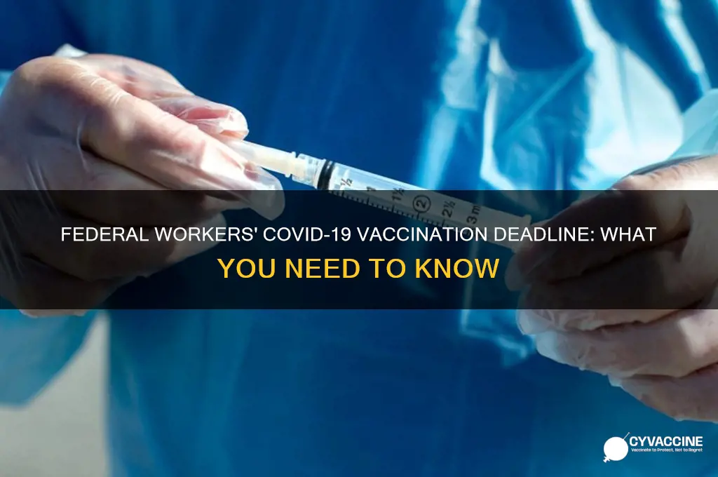what date do federal workers have to be vaccinated