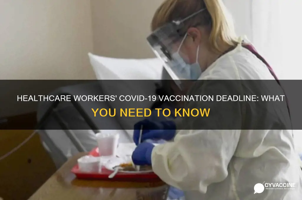 what date do healthcare workers have to be vaccinated by