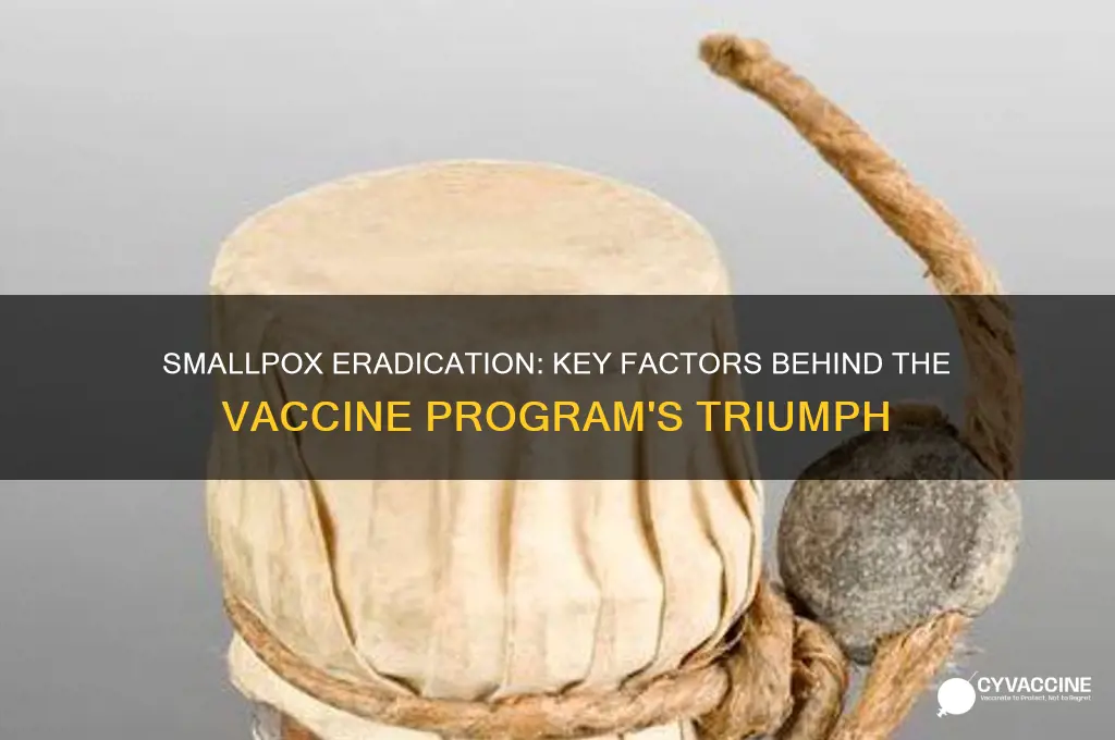 what determined the success of the smallpox vaccine program