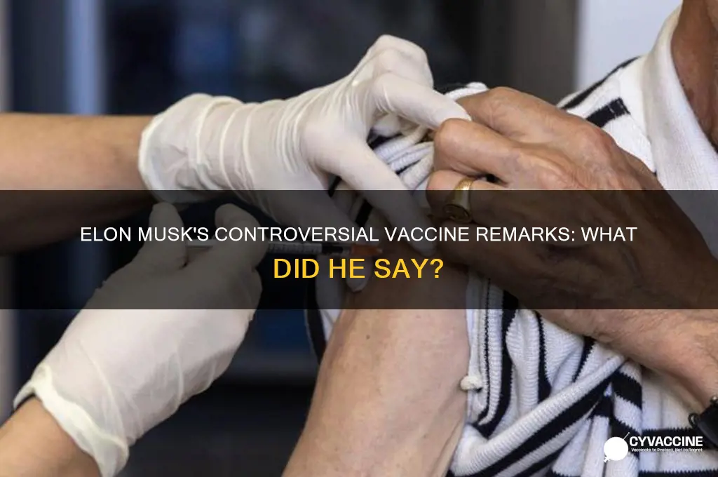 what did elon musk say about the vaccine