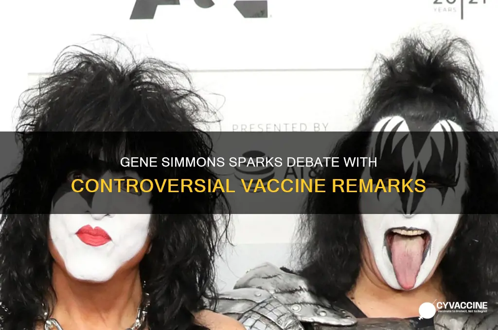 what did gene simmons say about the vaccine