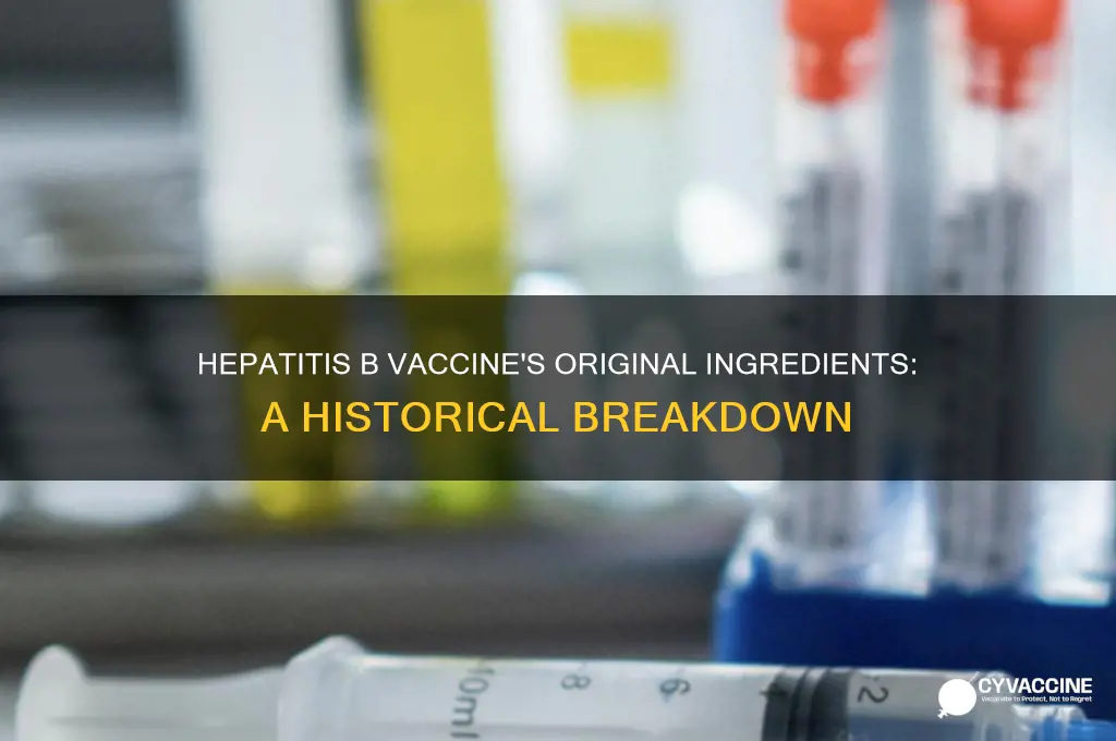 what did hepatitis b vaccine contain when it was invented