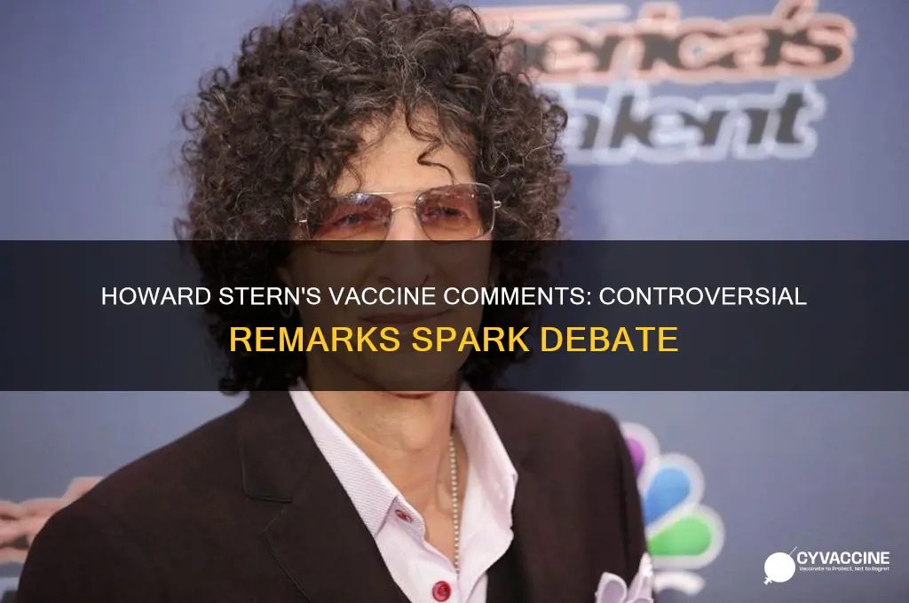 what did howard stern say about the vaccine