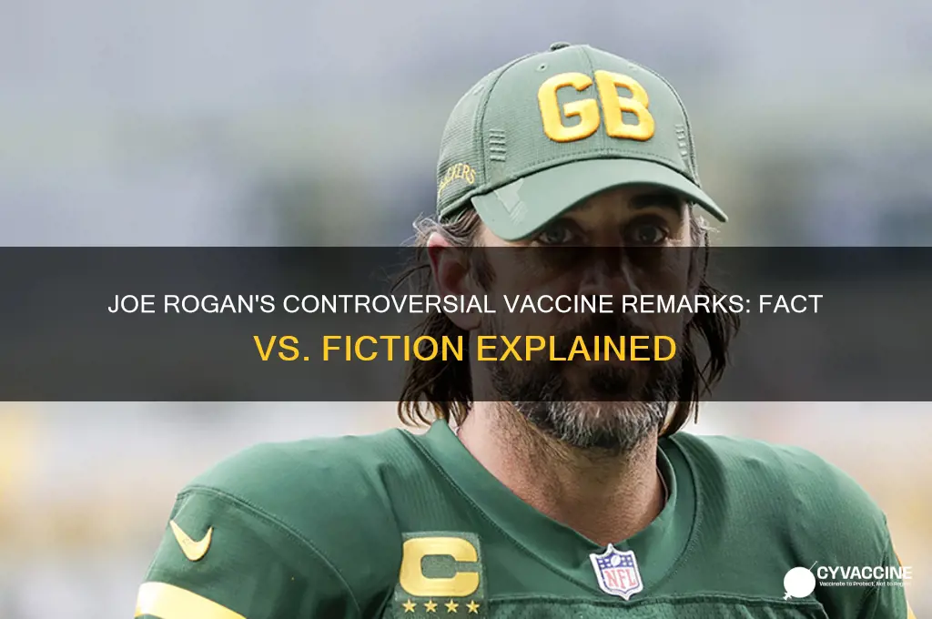 what did joe rogan say about the vaccine