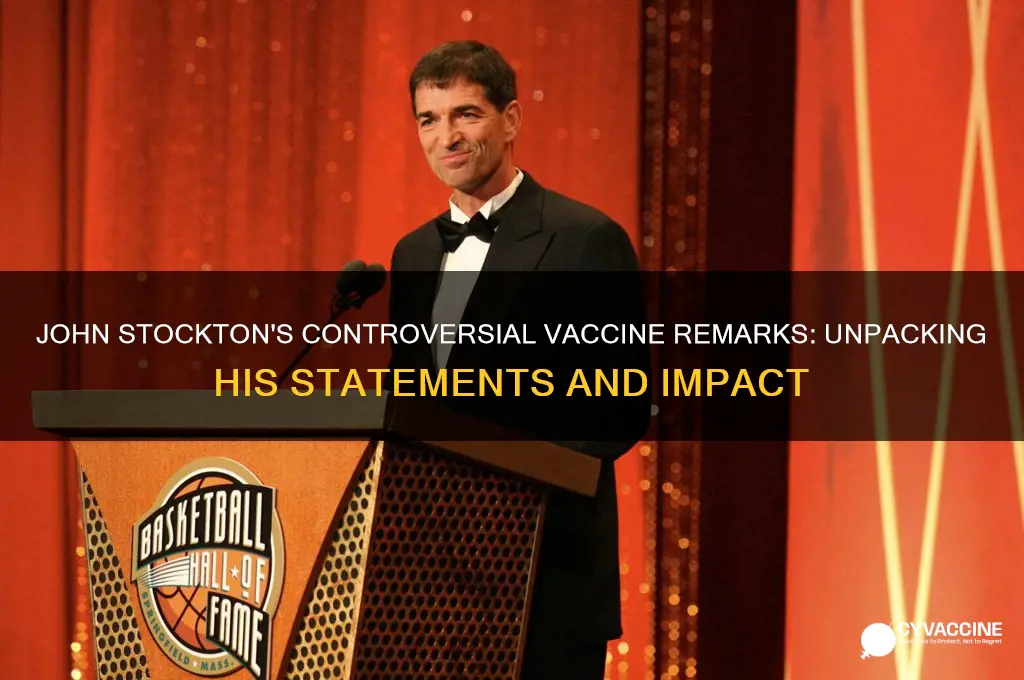 what did john stockton say about the vaccine