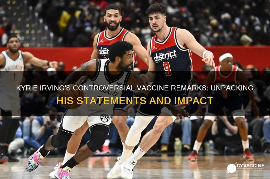 what did kyrie irving say about the vaccine