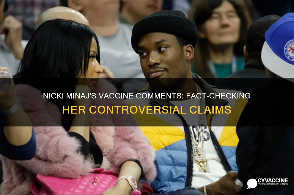 what did niki minaj say about the vaccine