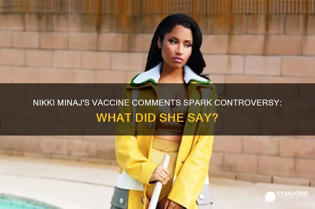 what did nikki minaj say about the vaccine