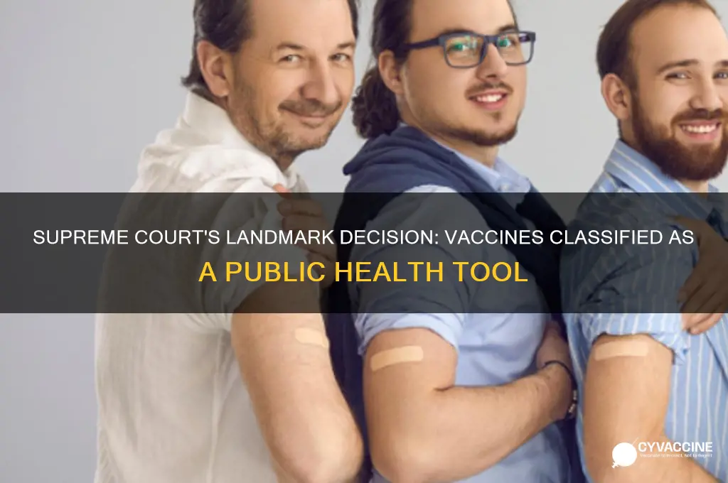 what did supreme court decide to categorize vaccines as