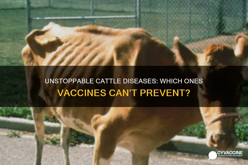 what disease of cattle cannot be prevented by vaccination