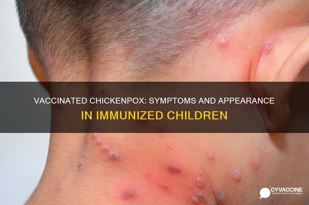what do chicken pox look like on a vaccinated child