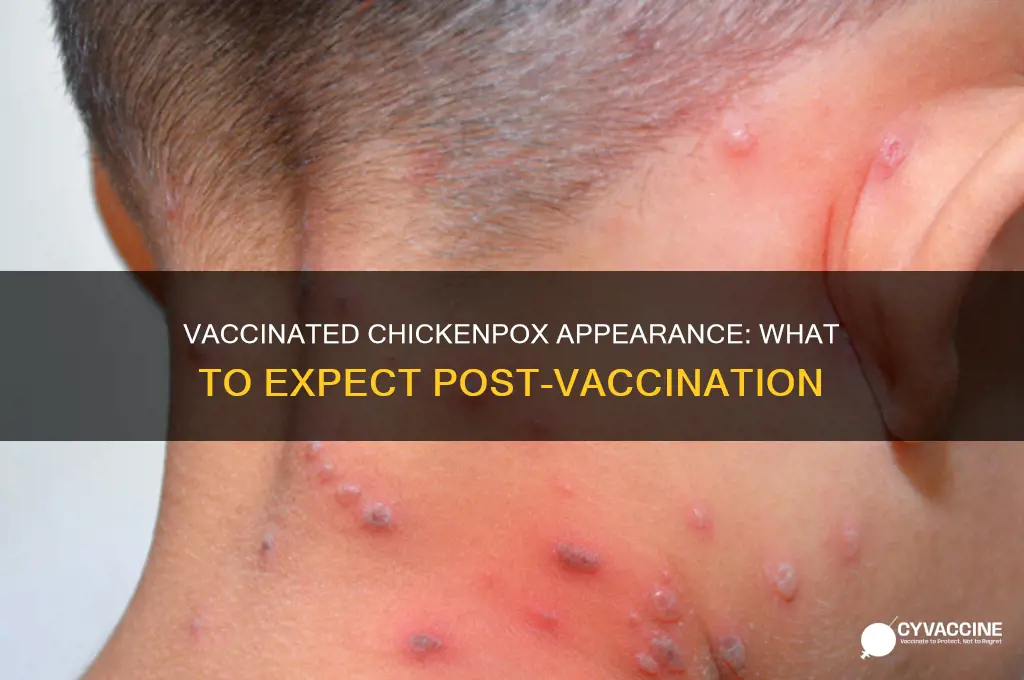 what do chickenpox look like after youve been vaccinated