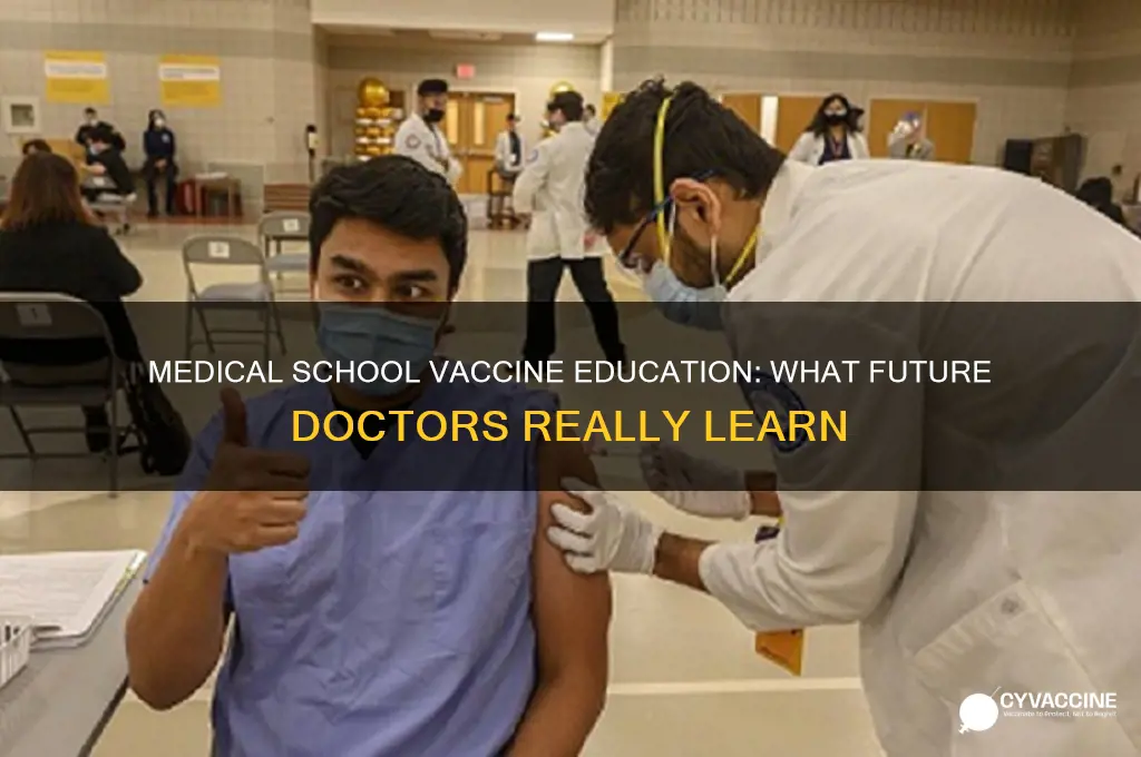 what do doctors learn about vaccines in medical school