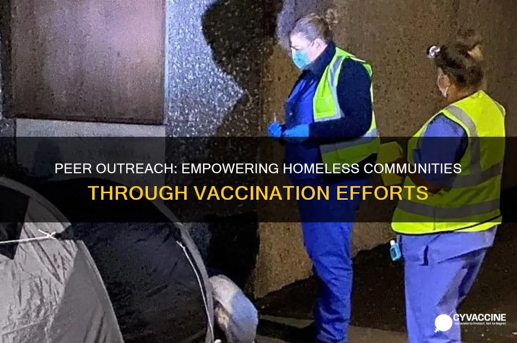what do peer outreachers do in vaccinating homeless