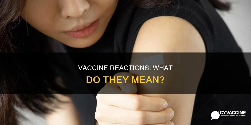 what does a strong reaction to a vaccine mean