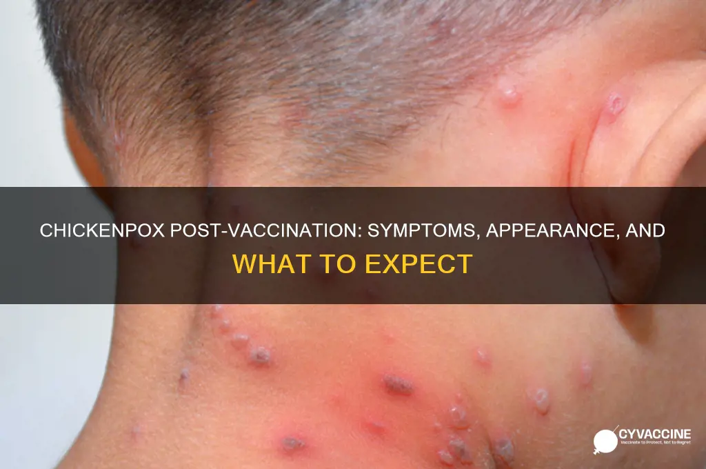 what does chicken pox after vaccine look like