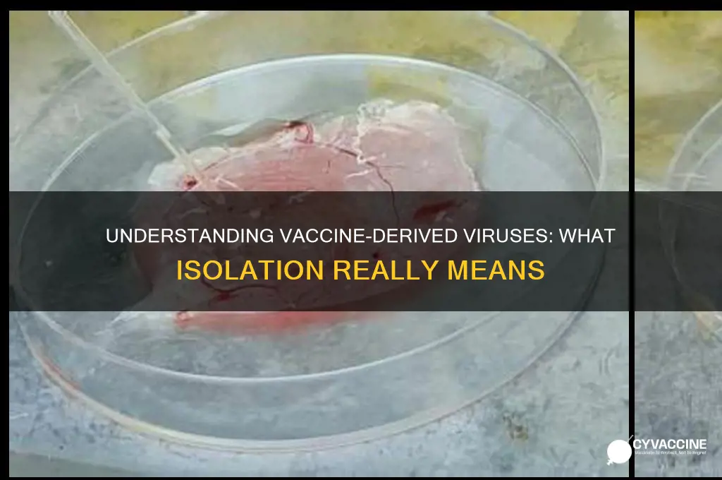 what does it mean isolaton of vaccine-derived