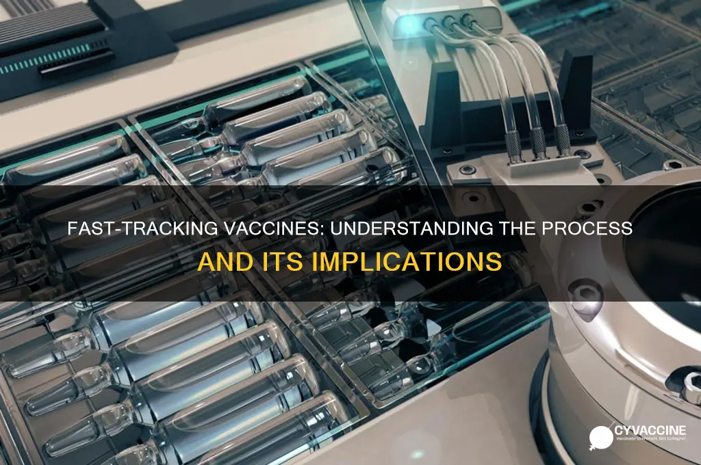 what does it mean to fast track a vaccine