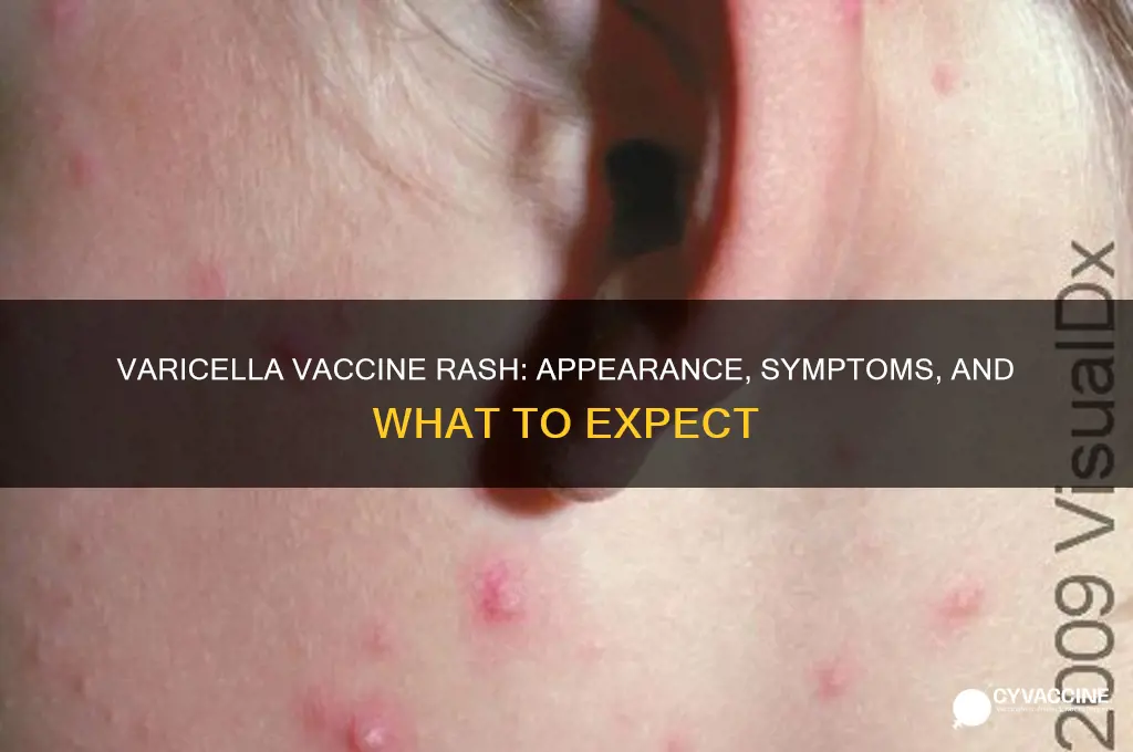 what does rash from varicella vaccine look like