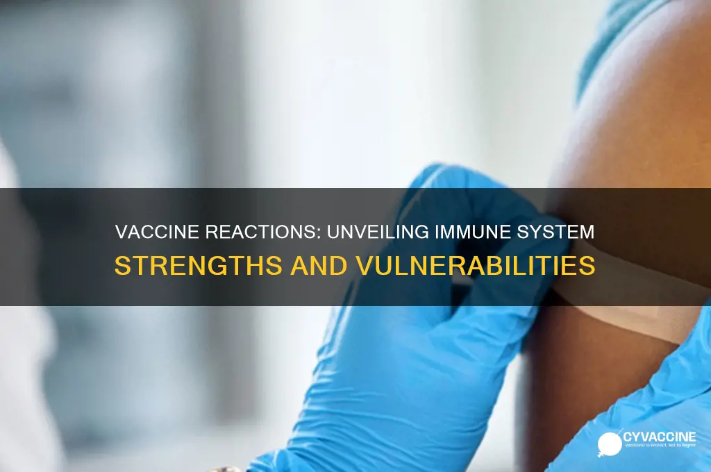 what does reaction to vaccine say about immune system