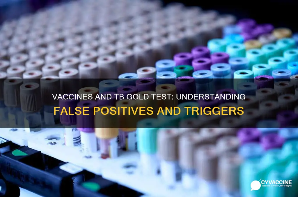 what does tb gold test triggered by vaccines