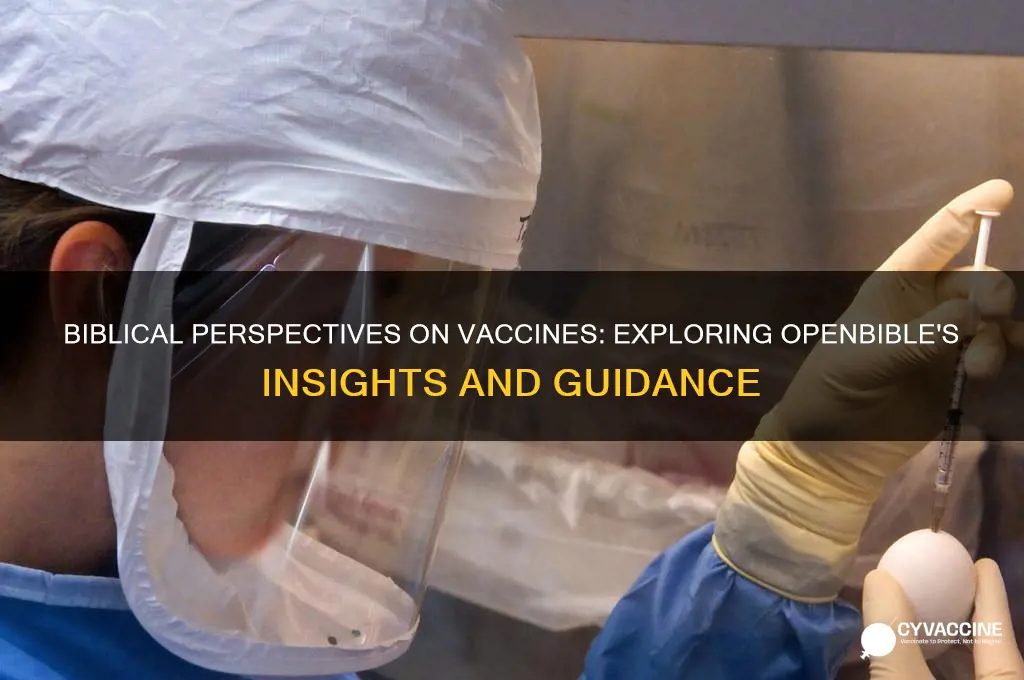 what does the bible say about vaccines openbible