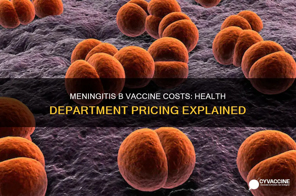 what does the health department charge for meningitis b vaccine
