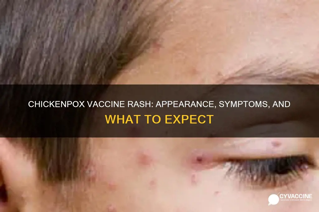 what does the rash from the chickenpox vaccine look like
