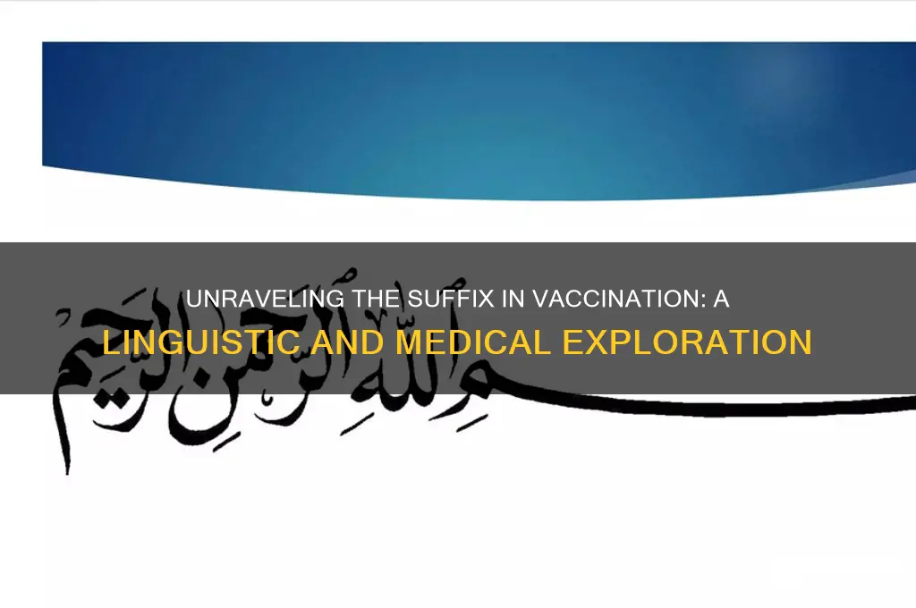 what does the suffix in the word vaccination mean