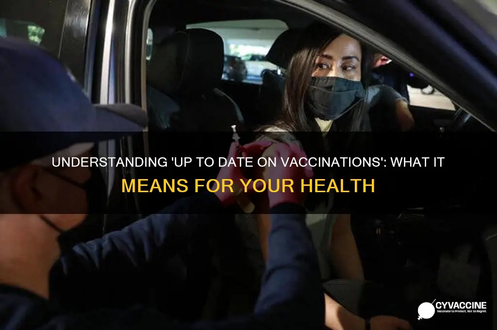 what does up to date on vaccinations mean