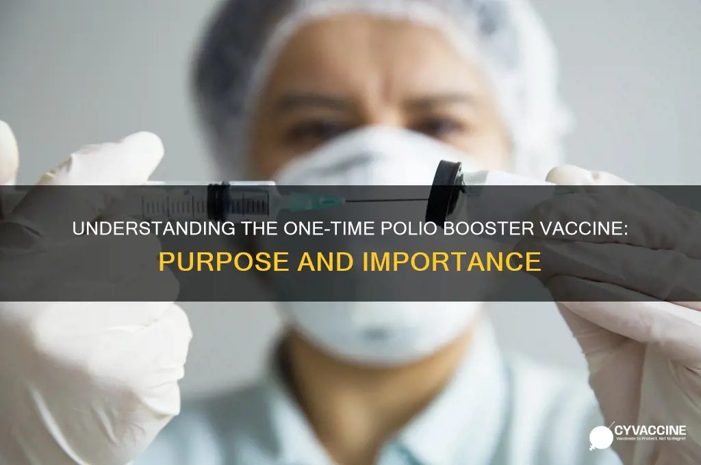 what exactly is a one-time polio booster vaccine