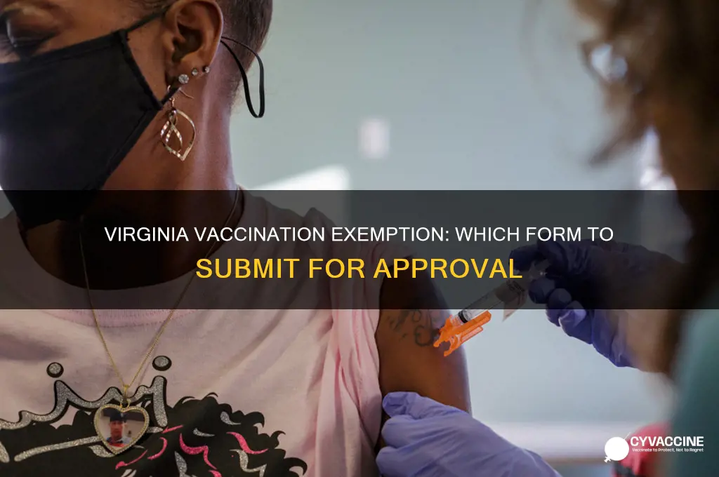 what form to submit for vaccination exemption virginia