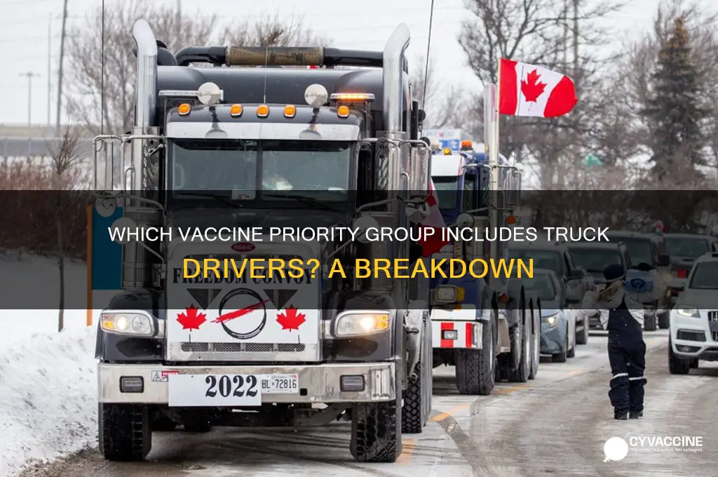 what group are truck drivers in for vaccine