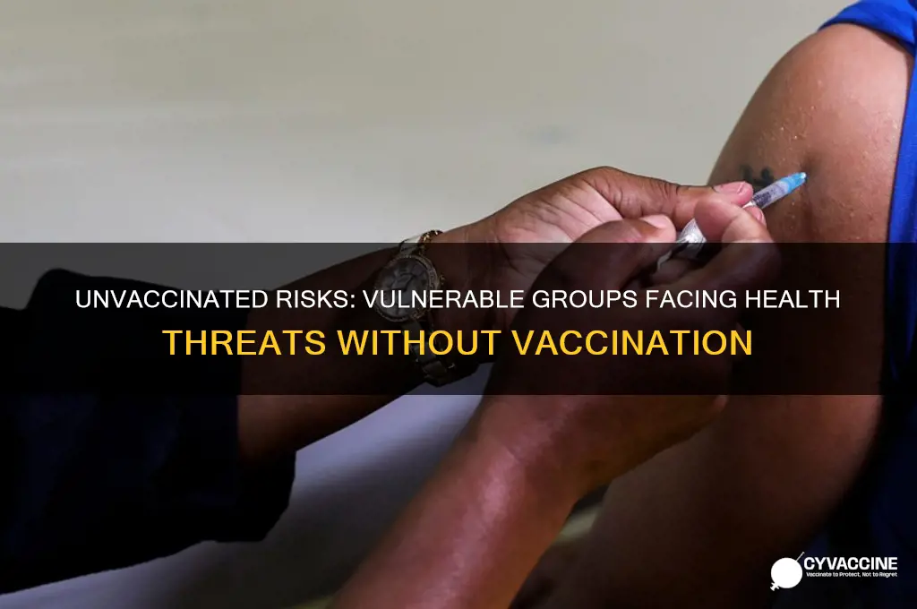 what groups are at risk from not vaccinating